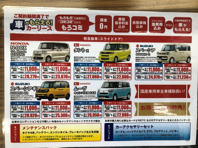 上越市 カーコンカーリース もろコミ 新車 カーコンビニ倶楽部 ｅｎｅｏｓウイング 上越ｔｓ